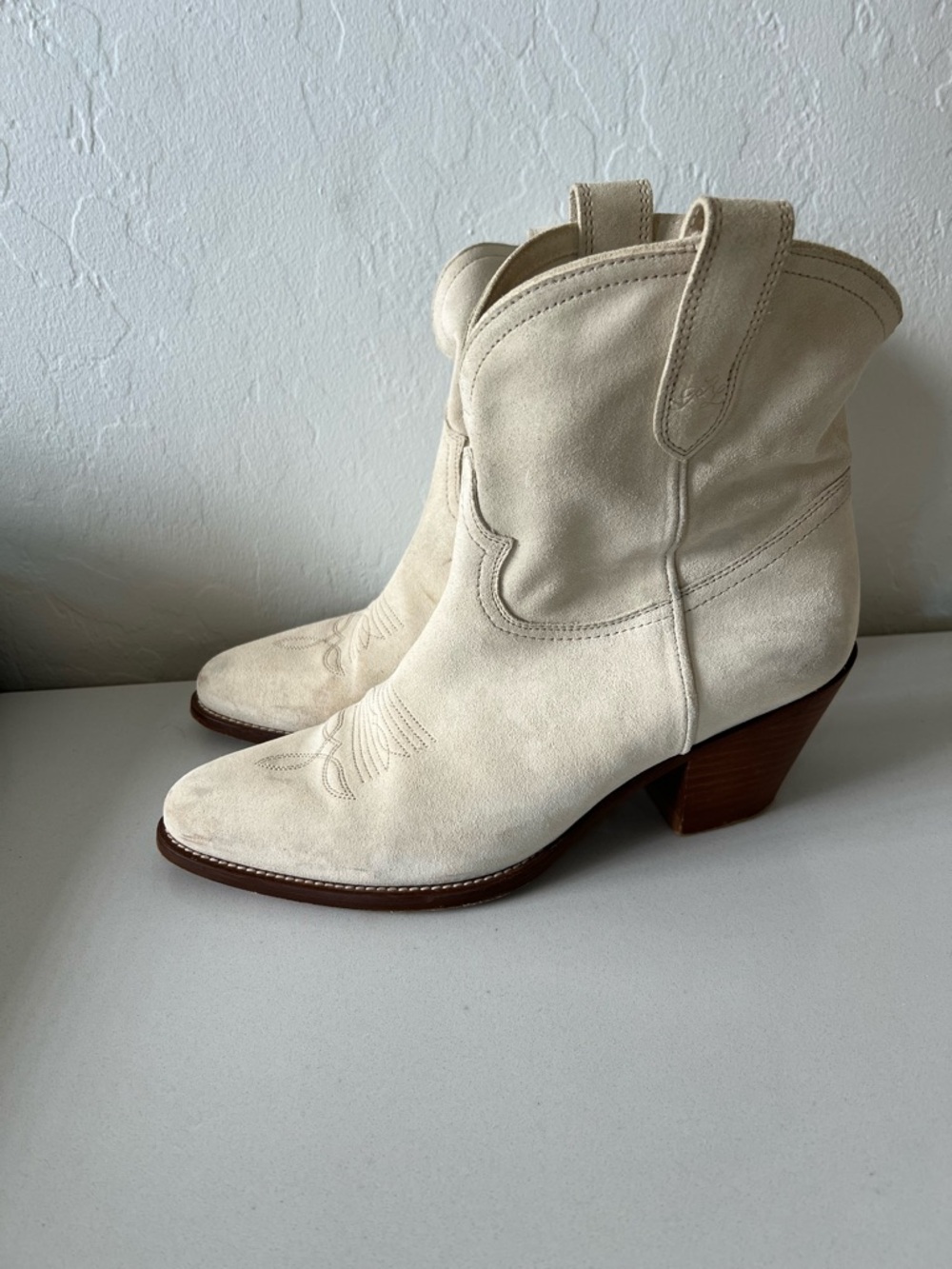 POLO RALPH LAUREN Calfskin Suede Western Cowboy Boots Size 9.5 - Picture 5 of 16
